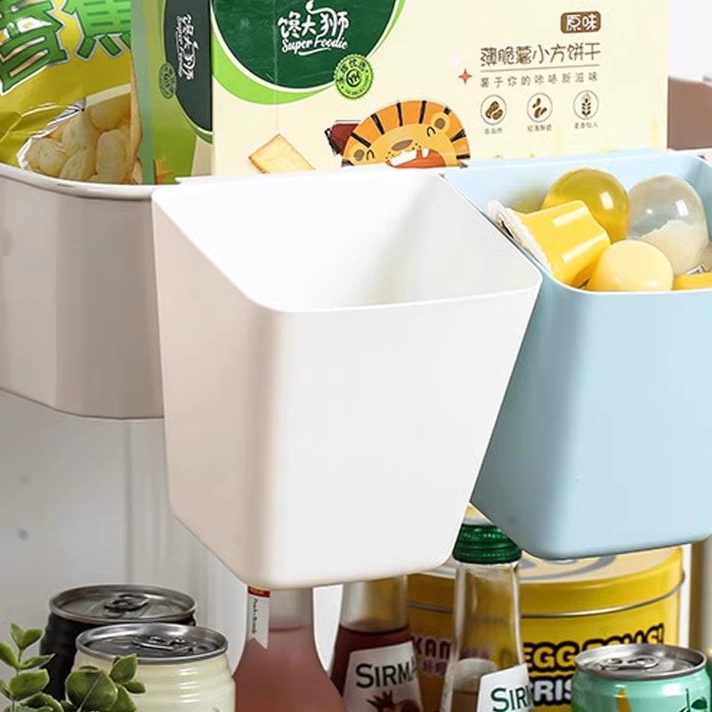 ins小推车床边挂篮收纳盒宿舍挂桶桌面笔筒篮子可挂式收纳筐挂筒